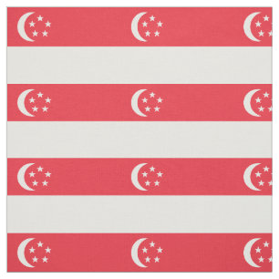 Singapores flagga tyg