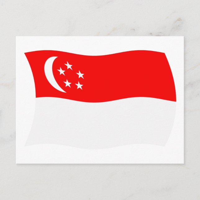 Singapores flagga vykort (Framsida)