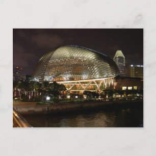 Singapores kulturcentrum i natt i Durian Vykort