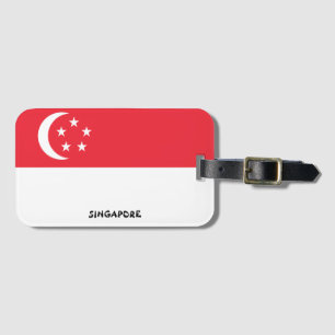 Singapores nationella Flagga Patriotic Bagagebricka