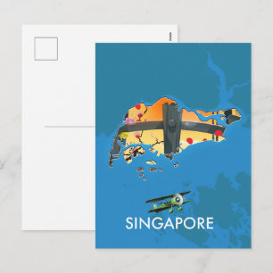Singapores resa karta helg vykort