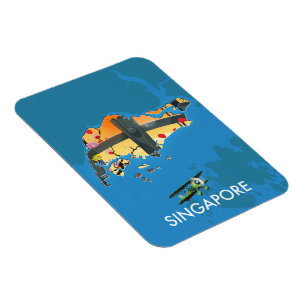 Singapores resa karta magnet