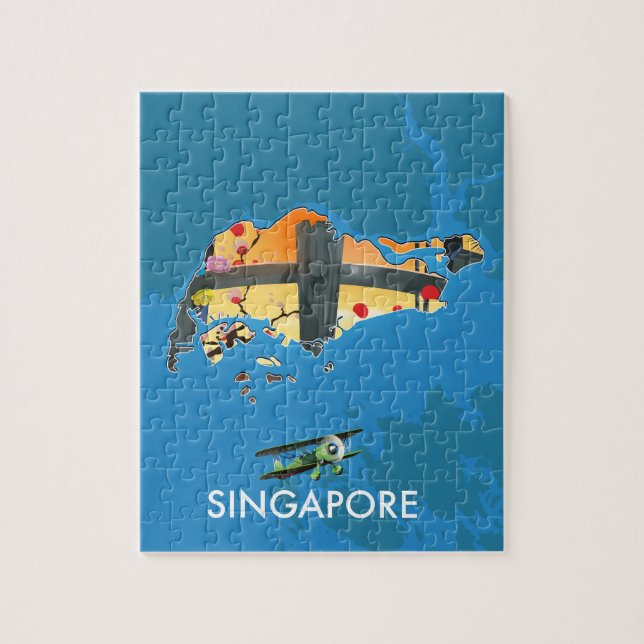 Singapores resa karta pussel (Vertikal)