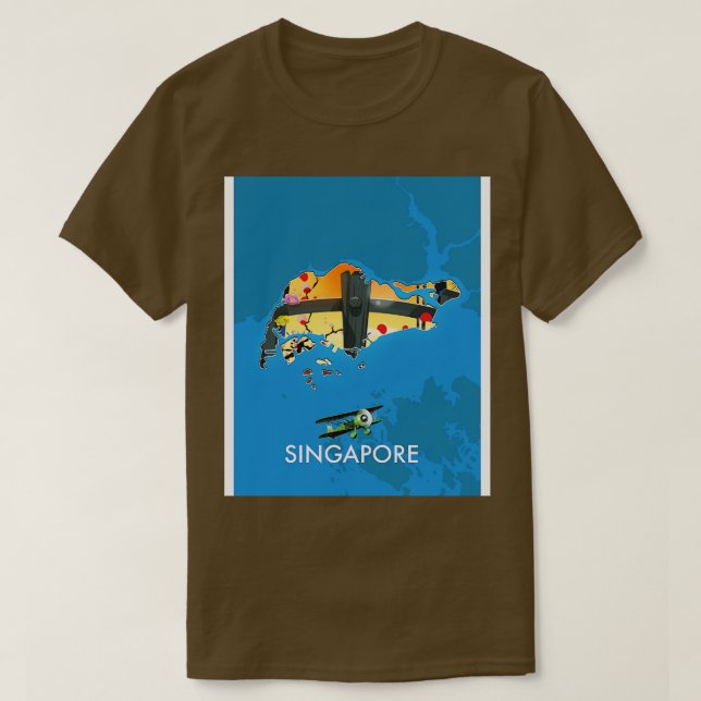 Singapores resa karta t shirt (Design framsida)