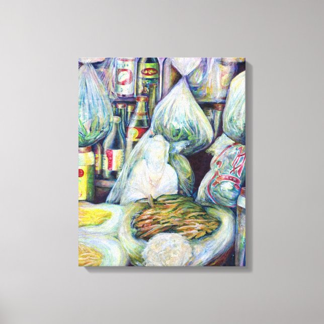 Singapores sönderdelade blommor canvastryck (Framsida)