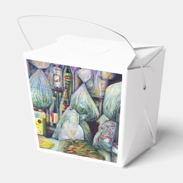 Singapores sönderdelade blommor presentaskar (Baksidan Sidan)