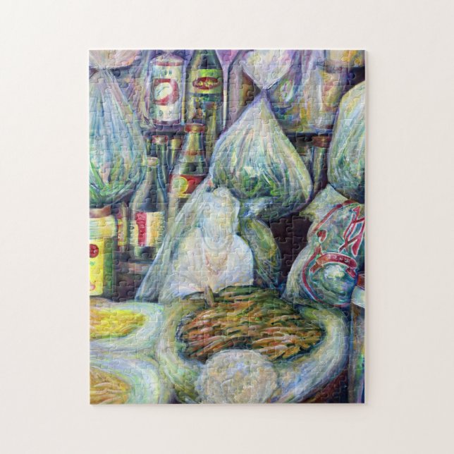 Singapores sönderdelade blommor pussel (Vertikal)