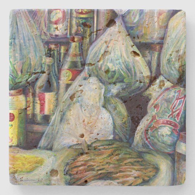 Singapores sönderdelade blommor underlägg sten (Framsidan)