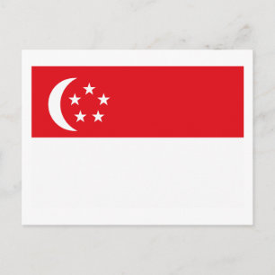 Singapores vykort för Flagga