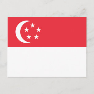 Singapores vykort för Flagga