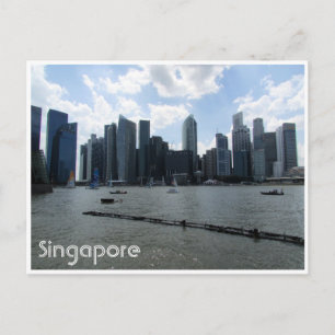 Singaporeutsikt Vykort