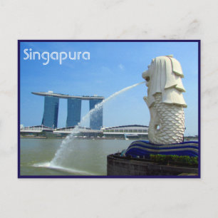 Singapura casino merlion vykort