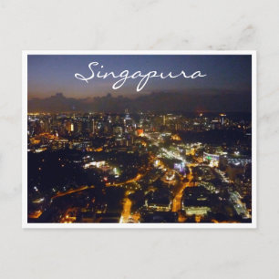 singapura ljus vykort