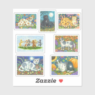 SINGCAT OCH LAND FOLK-KITTEN KITTEN-STICKARE KLISTERMÄRKEN