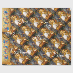 SINGCHRISTMAS ANGEL, JOY FRED KÄRLEK PARCHMENT PRESENTPAPPER