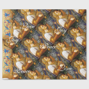 SINGCHRISTMAS ANGEL, JOY FRED KÄRLEK PARCHMENT PRESENTPAPPER