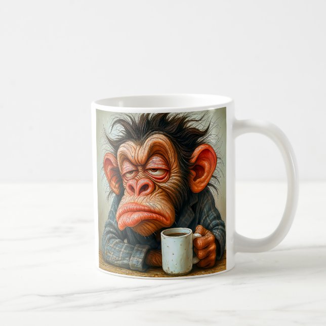 Singe pas très en forme kaffemugg (Höger)