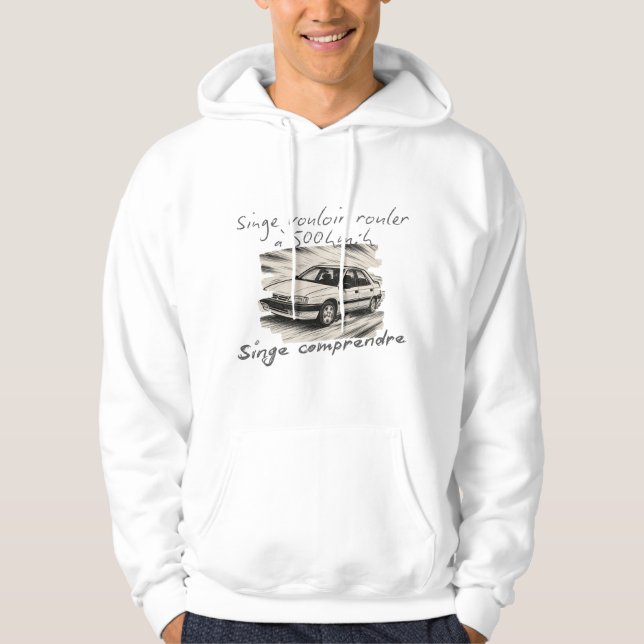 Singe vouloir rouler à 500km/h hoodie (Framsida)