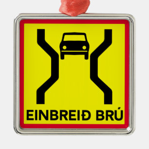 Singel-Bredden överbryggar, trafikerar Julgransprydnad Metall