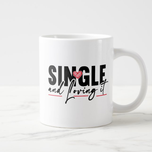 Singel och förälskad jumbo mugg (Höger)
