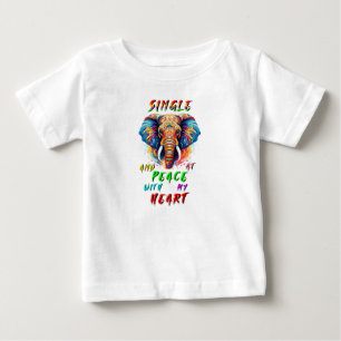 Singel Och I Fred Med Mitt Hjärta T Shirt