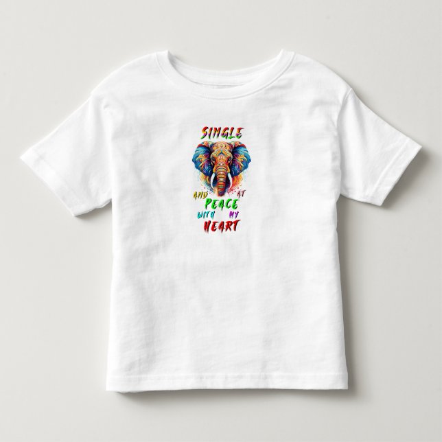 Singel Och I Harmoni Med Mitt Hjärta T Shirt (Framsida)