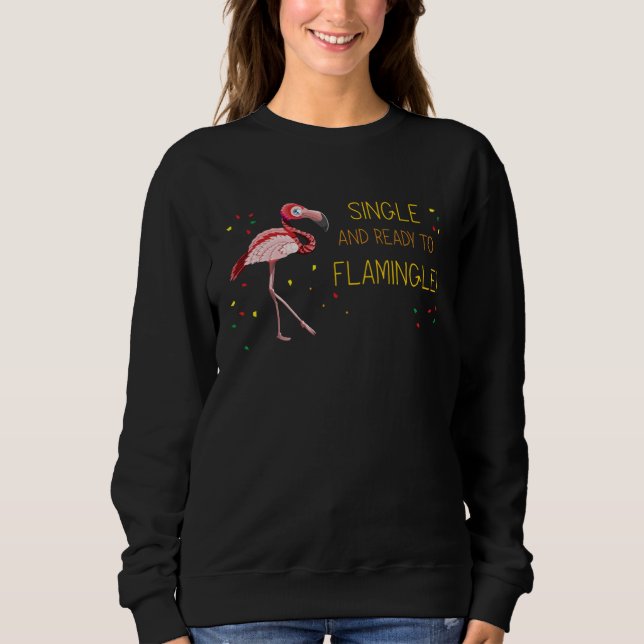Singel och redo att flämta  Flamingo T Shirt (Framsida)