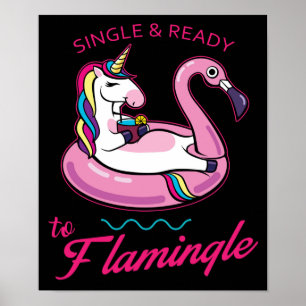 Singel och redo som ska blandas eller Flamingle Poster