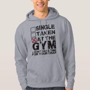 Singel som tas, på idrottshallen - skjorta för sweatshirt med luva