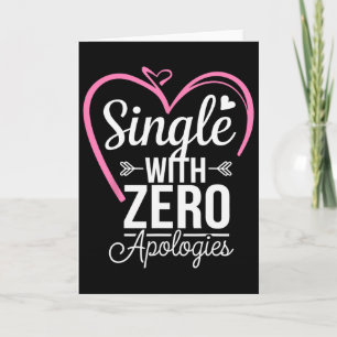 Singel utan ursäkter anti-valentinsdag kort