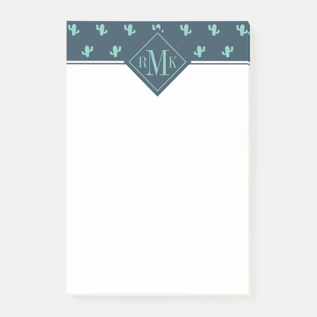 Singelkaktusmönster Post-it Block (Framsida)