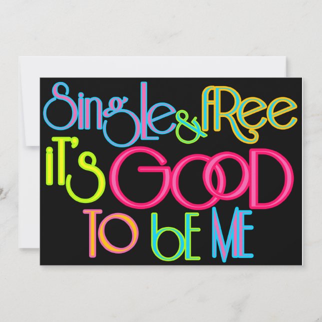 Singeln & frigör inbjudningar (Framsida)