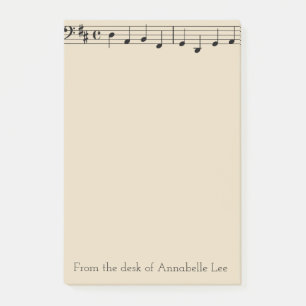 Singelpub av musik post-it block