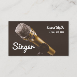 Singer, artist, Vocalist, Music Visitkort
