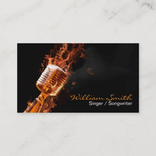 Singer Business card Visitkort (Framsida)