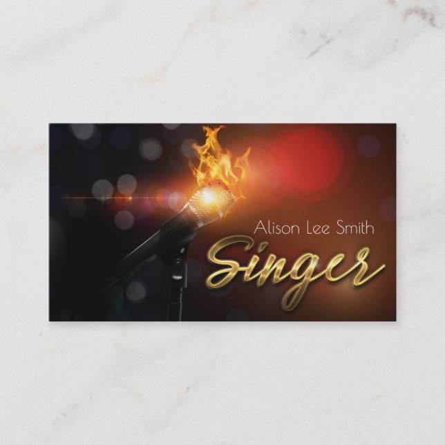 Singer Business card Visitkort (Framsida)