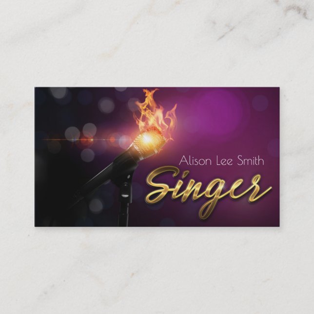 Singer Business card Visitkort (Framsida)