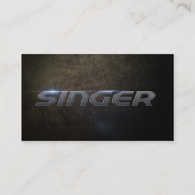 Singer Business card Visitkort (Framsida)