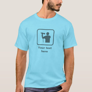 Singer - Grått Logotyp - Anpassade T Shirt