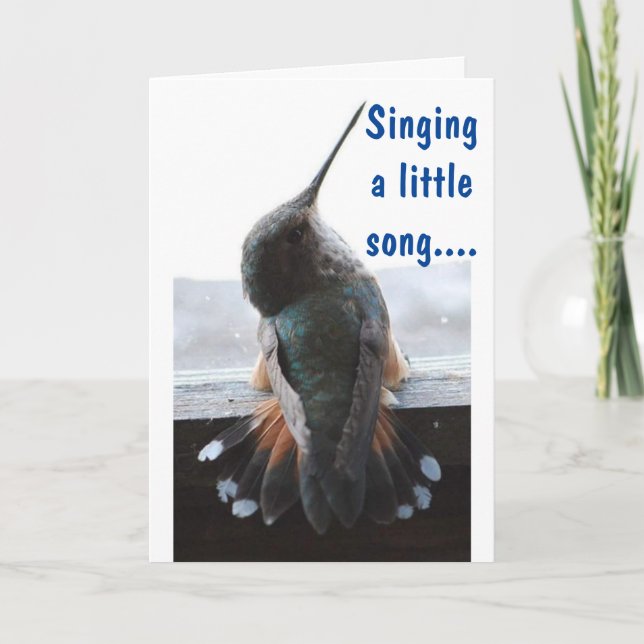 SINGER "GRATTIS PÅ FÖDELSEDAGEN" TILL "DIG" KORT (Framsida)