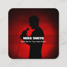 Singer-händelse Fyrkantigt Visitkort