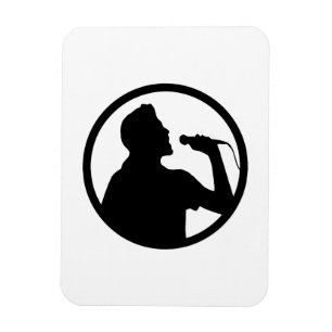 Singer Icon - Karaoke Logotyp Magnet