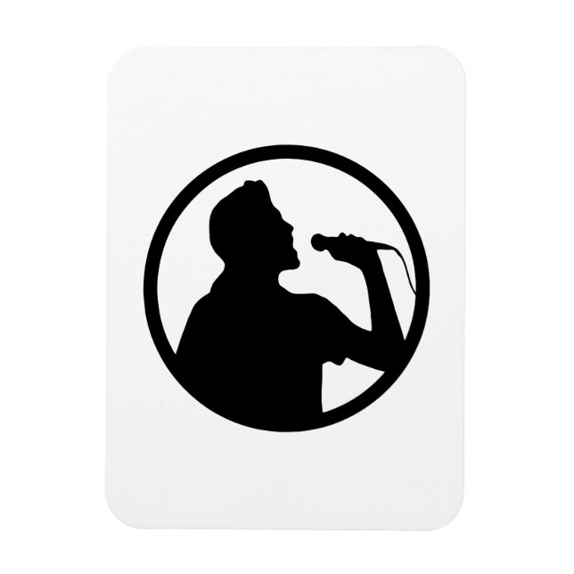 Singer Icon - Karaoke Logotyp Magnet (Vertikal)
