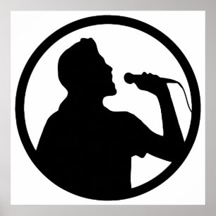 Singer Icon - Karaoke Logotyp Poster
