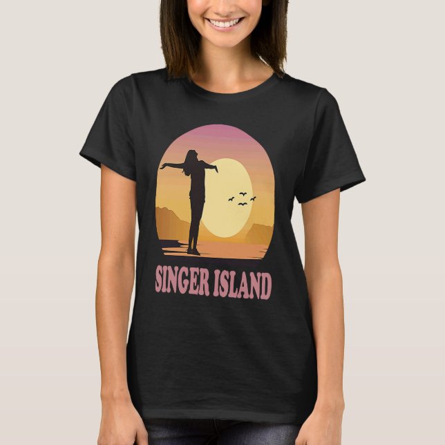 Singer Island Vacation Beach Morgon Sol Vatten Pea T Shirt (Framsida)