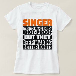 Singer jag försöker göra Sak Roliga meningar musik T Shirt