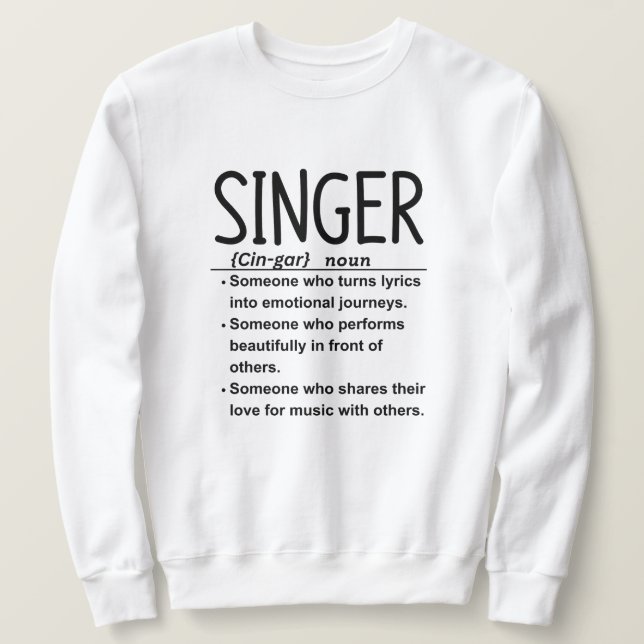 Singer Lång Ärmad Tröja (Design framsida)