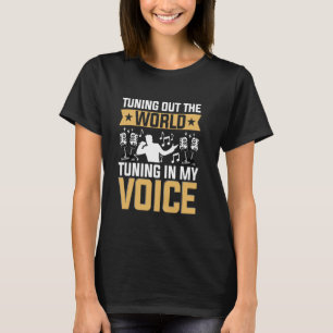 Singer Microphone Musik noter Musician Singing Voc T Shirt