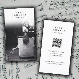 Singer Musician Artist Photo Social Media QR-kod Visitkort