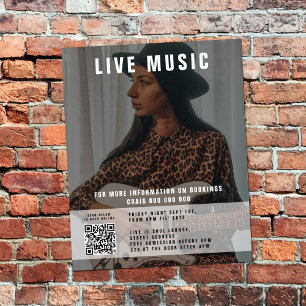 Singer Musician Music Photo QR Code Promotional Flygblad